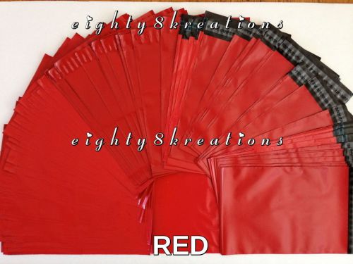 80 red color 6x9 flat poly mailers shipping postal packaging envelope bags for sale