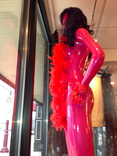 Plastic Hot Pink Glossy Female Mannequin