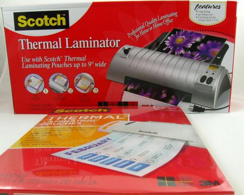 Scotch Thermal Laminator 2 Roller System (TL901)  100 Thermal Laminating Pouches