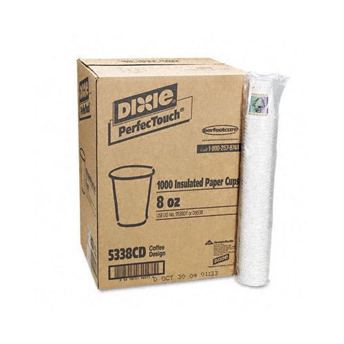 Dixie Coffee Dreams Design Paper Hot Cups, 8 Oz., 1000/Carton
