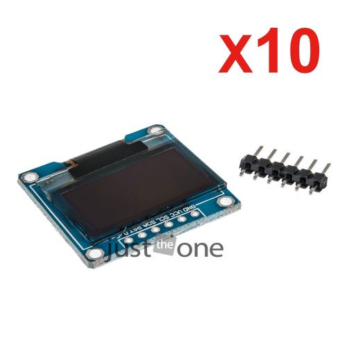 10x 0.96&#034; Blue SPI Serial 128X64 OLED LCD Display Module f. Arduino/STM32/51/AVR
