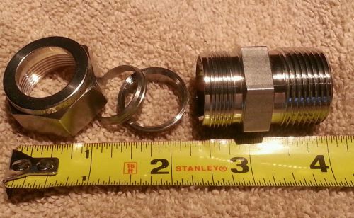 Parker A-Lok Compression Fitting, 316 Stainless Steel, 3/4&#034; Pipe to 3/4&#034; Tube