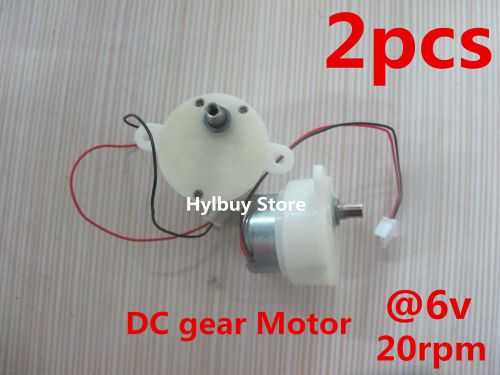 2pcs Small dc geared motor 3V-6V 5V worm brush gear motor Slow speed 18rpm