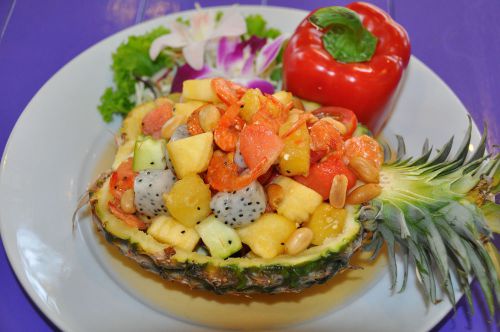 Thai Food DIY Recipe Asian Cuisine Fruit Spicy Salad Som Tum Fruit Popular Food
