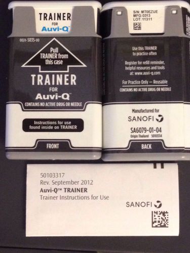 2 new *auvi-q epipen trainers reuseable auto-inject talking device cpr first aid for sale