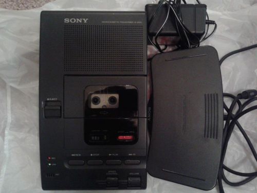 Sony m-2000 microcassette transcriber with foot pedal, ac adapter and instructio for sale