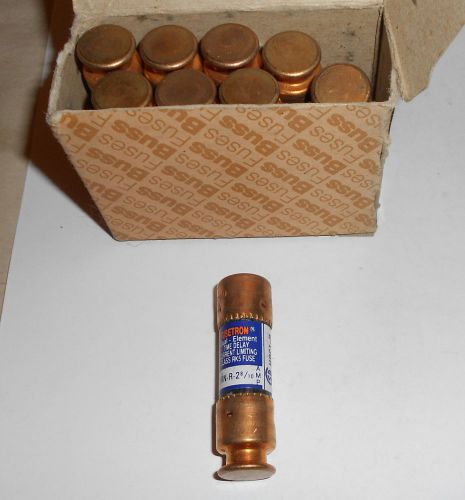 Lot of 9 - bussmann buss frn-r-2-8/10 dual-element time-delay fuse 2-8/10 rk5 2&#034; for sale