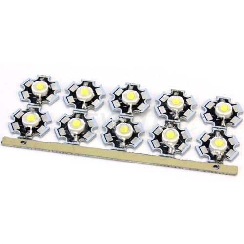 10 pcs 3w watt high power led bright light white lamp bead emitter 6000-6500k for sale