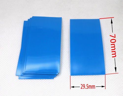 10 Pcs Blue Heat Shrink Perfect For Single 18650 Battery Cell-29.5mm*70mm