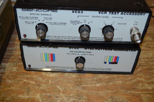 Sencore VC63 and NT64 Television and TV VCR Test Equipment