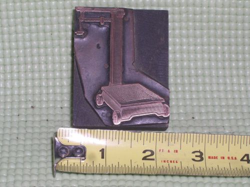 Antique Letter press printing blocks (dry goods scale)