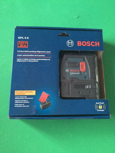 BOSCH PROFESSIONAL GPL 5S 5-POINT SELF-LEVELING ALIGNMENT LASER NEW