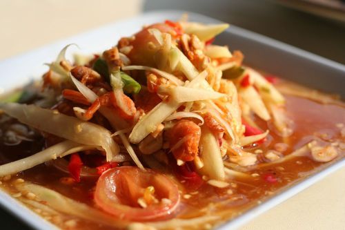 4 Recipe Street Food Cuisine Papaya Salad Somtum Taste Delivery FREE SHIPPIN