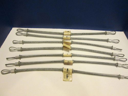 Lot of 7 Hose to Hose 1/8 x 20&#034; Safety Cable 4 Coupled Pressure Lines Whip Check