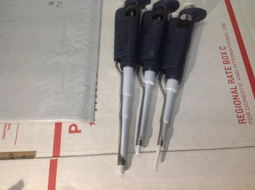 Set of 3 Gilson Pipetman Pipette Pipettor P20, P200, P1000 #2