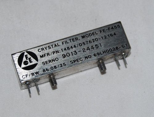 Crystal Filter Rf F 86.08 bw 25 fe-f455 14844/d57620-12164 Frequency Electronics