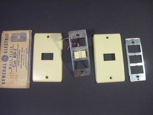 Lot of vtg ge low voltage lighting switch &amp; wall plate covers for sale