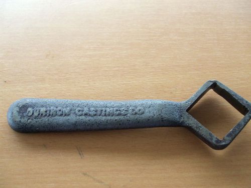 Vintage/antique duriron casting tank wrench, marked md 350, 1 1/4 inch square for sale