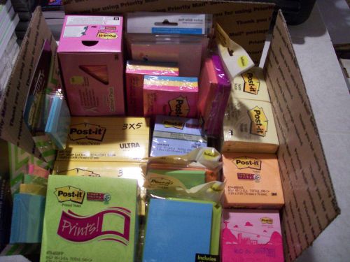 LARGE ASSORTED LOT OF ALL POST-IT NOTES-ASSORTED SIZES &amp; COLORS(OFFICE OR HOME)!
