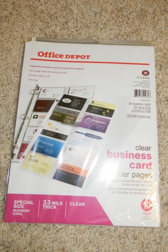 Business Card binder refill pages 10 count