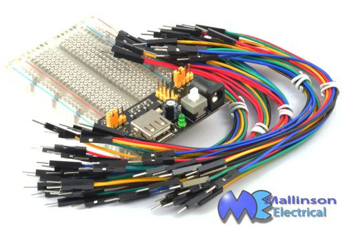 Breadboard kit with psu module jumper wires or ribbon cable for sale