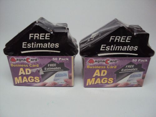 100 Free Estimates  Magna Card Business Magnet Ad Mags 2 packs New Sealed