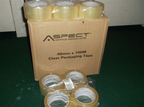 2&#034;  48mm x 100m aspect clear packing tape 36 per box for sale
