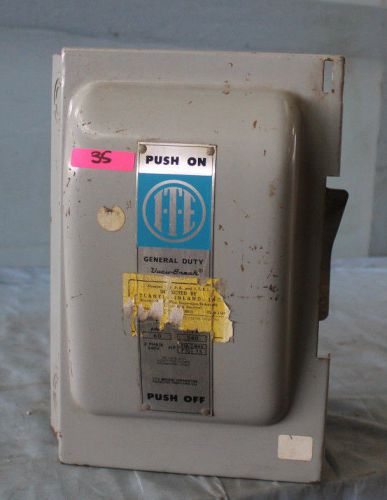 ITE general duty Vacu Break fusible safety switch 60 amp 240 volt FREE SHIP