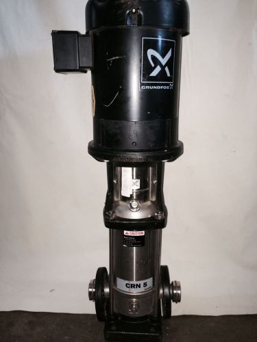 Surplus grundfos vertical, multistage centrifugal pump crn5-5 u-fgj-g-e, 3 hp for sale