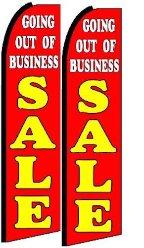 Going Out Of Business Sale  King Size Polyester Swooper Flag pk of 2