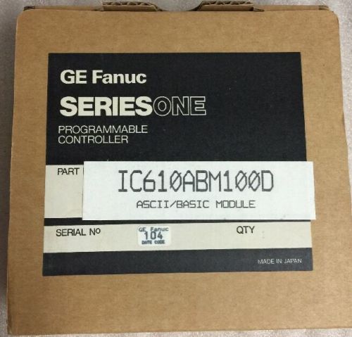 GE Fanuc Series One Programmable, IC610ABM100D, Ascii/basic Shipsameday,  #1218A