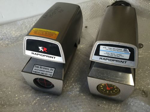 Lot of 2 rapidprint ar-e time &amp; date stamp rapid print time clocks for sale