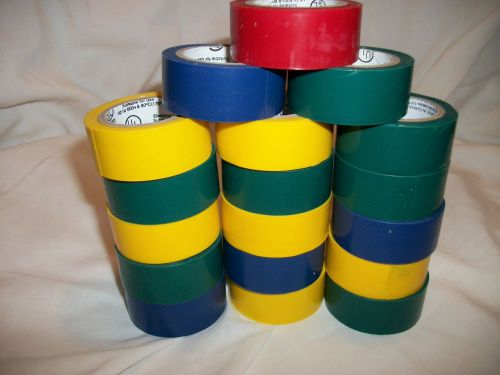 LOT OF 18 DUCK TAPE BRAND 5 PACK COLORED VINYL ELECTRICAL TAPE 3/4&#039;&#039; X 12&#039;
