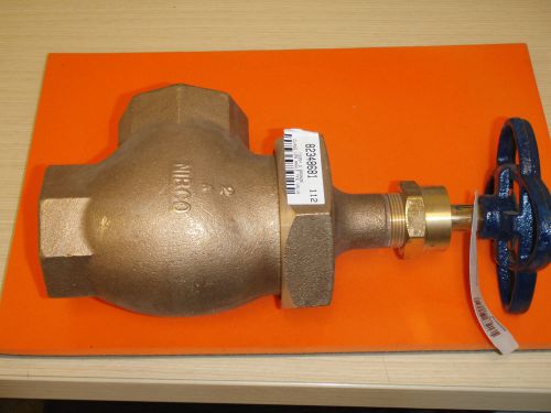 Nl5400d t-335-y nibco 2&#034; x 2&#034; female threaded end angle valve, bronze, !77c! for sale