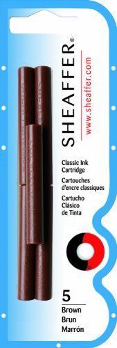 Sheaffer Skrip Ink Cartridges, Brown, 2 Packs Of 5 Cartridges,(SR/96360)