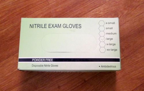 1000 Blue Nitrile Large Size Exam Gloves (1 Case, 10 Boxes)