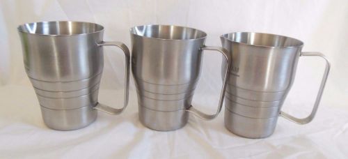 3  Stainless Steel 18/8 NSF Coffee Milk Frothing Pitcher Graduated Max 16 oz