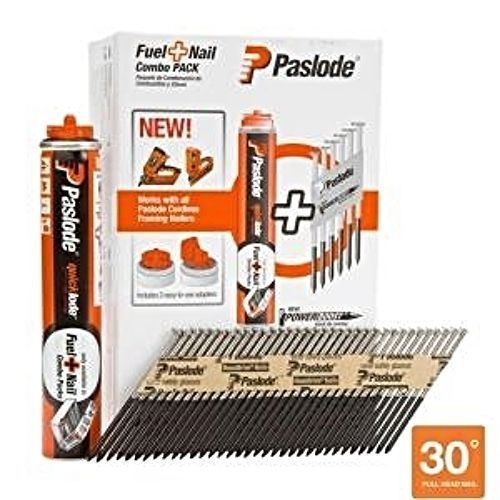 New Paslode Fuel + Nail Combo Pack; 3-1/4&#034; x .131 SM Brite, 30-Degree 650535