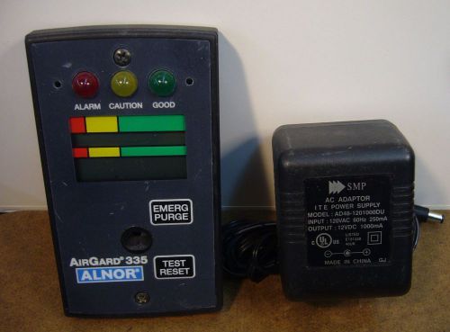 Alnor AirGard 335 Fume Hood Monitor Type NM - Model 116159255 Rev 5 - Used
