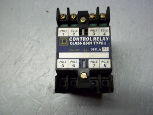 1 NEW SQUARE D CLASS 8501 TYPE L RELAY 4 POLE 120VAC COIL