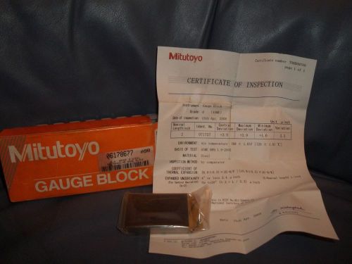 MITUTOYO 2 INCH GAUGE BLOCK 611202-531