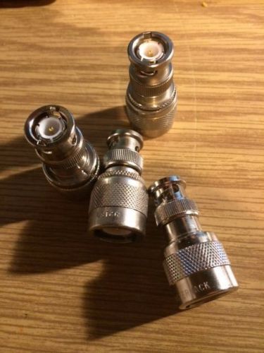 Four BNC Male to C Male Adapters