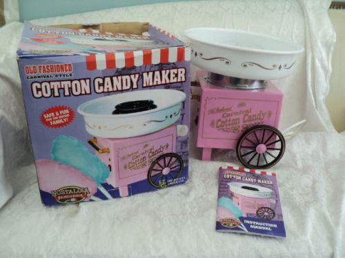 Nostalgia Electric COTTON CANDY MAKER Party Food Machine Tabletop Pink Carnival