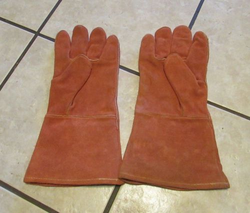 1 Pair of Leather Welding Gloves 13.5&#034; long  SUNOX 1000
