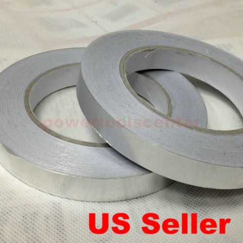 2 roll 10mm x 40m silver aluminium foil tape roll ideal for heat reflection for sale