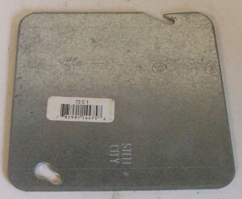 Thomas &amp; betts steel city flat galvanized junction box cover 72c1 nnb for sale