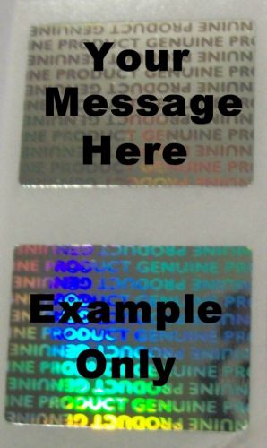100 Custom Printed Genuine Product Hologram Security Label Sticker Seals