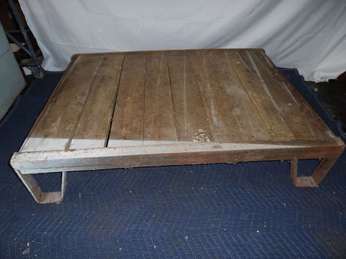 Industrial pallets very heavy duty wood w/ metal frame vintage for sale