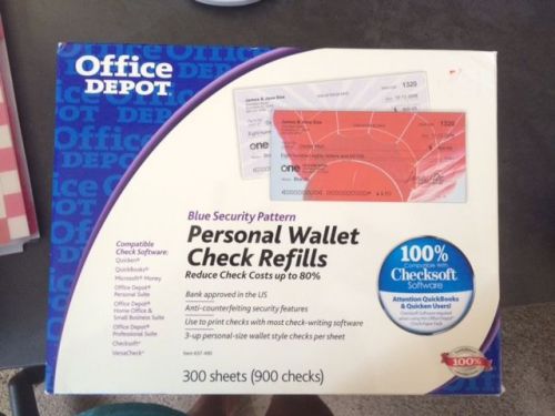 Office Depot Personal Wallet Check Refills