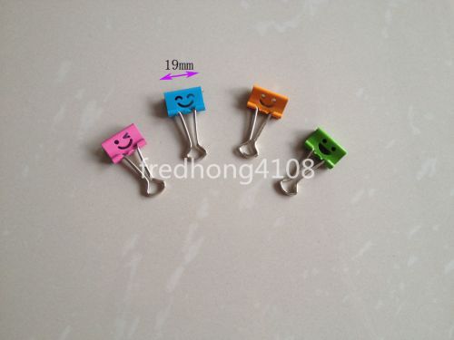 4pc cute multicolour metal binder clip paper clip office school Supplies 19mm
